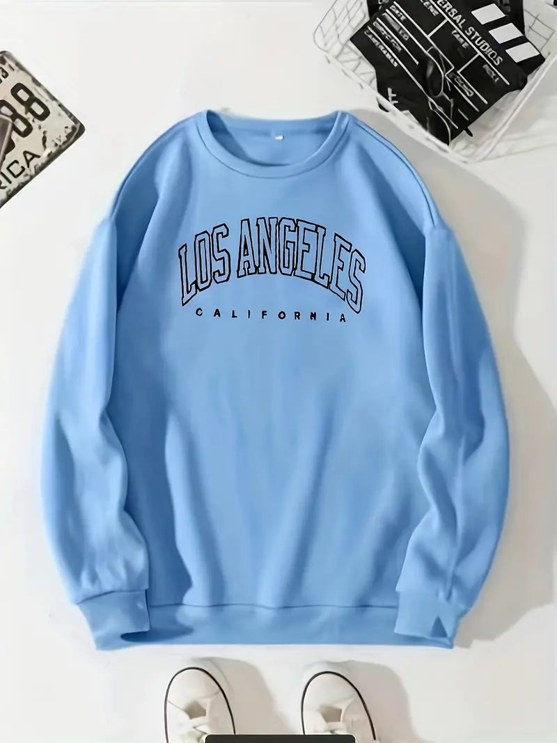 Sweatshirt mit Los Angeles-Uni-Aufdruck für den Herbst