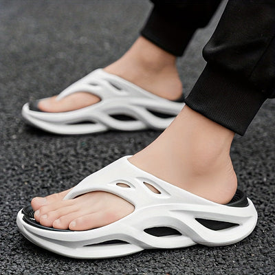 Herren Flip-Flops – Leichte, Rutschfeste Sandalen mit Dicker Sohle