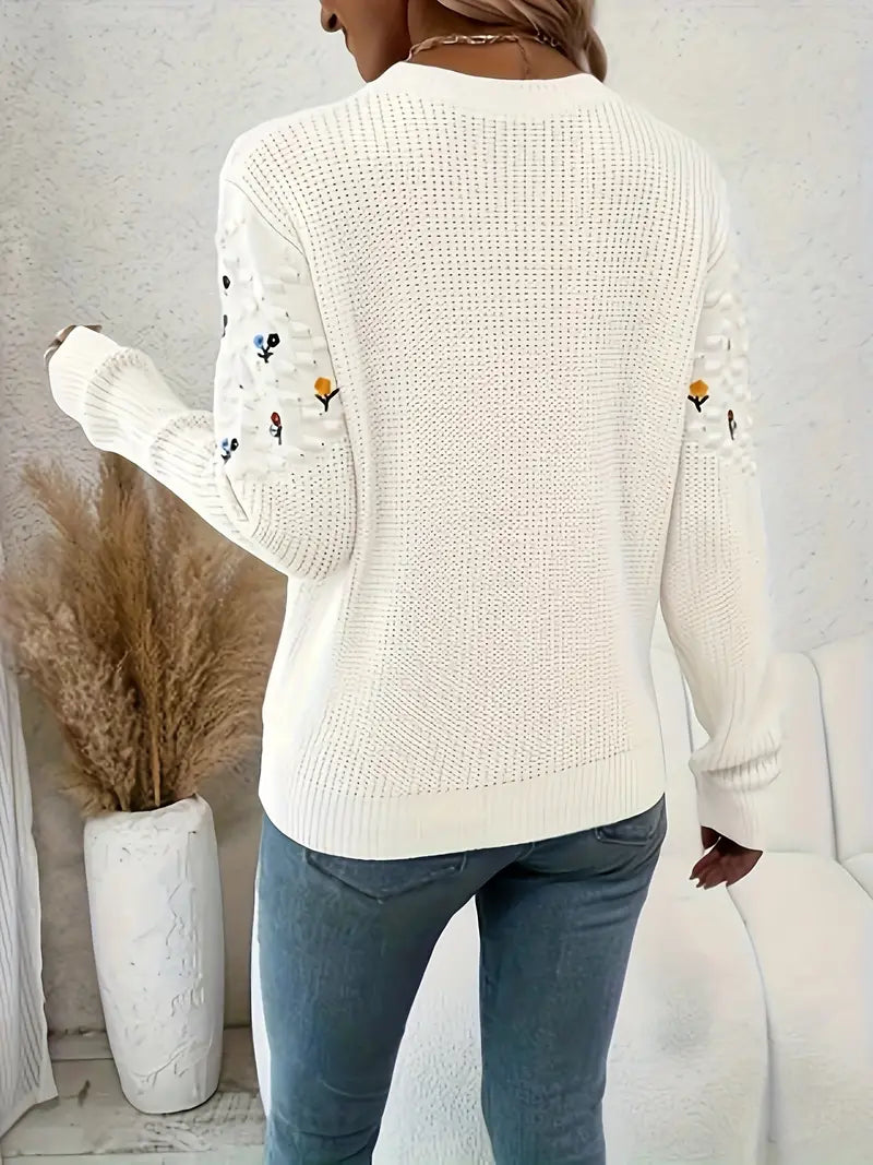 Unverzichtbarer Pullover mit lässigem Strick für mühelose Mode