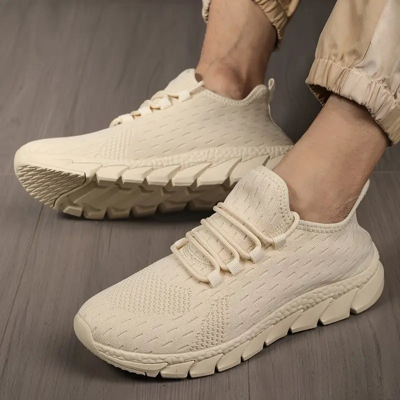 Atmungsaktive Woven Knit Sneakers für Herren – Bequeme Rutschfeste