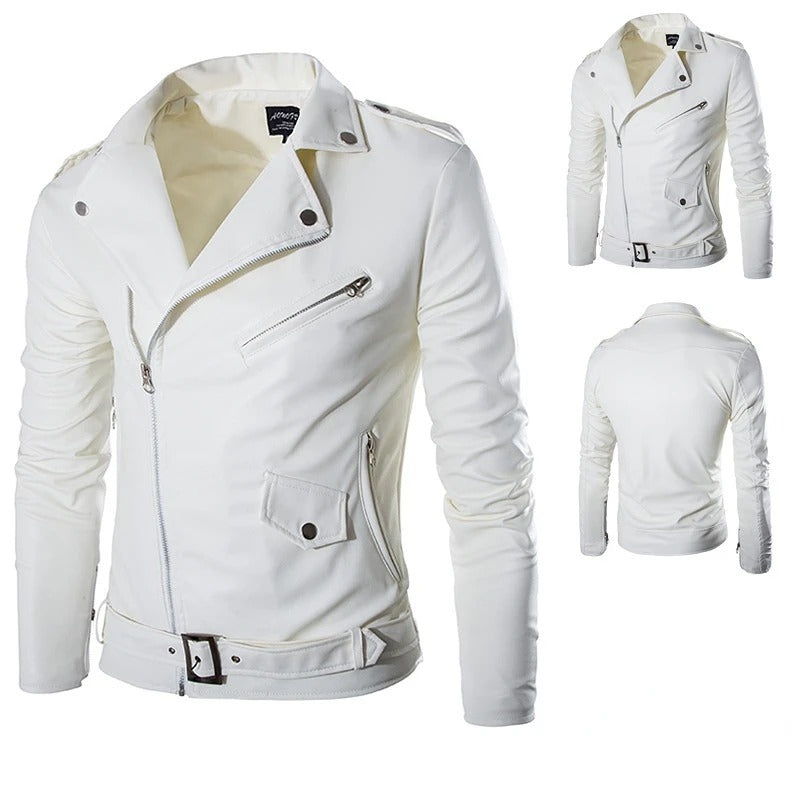 Stryker - Slimfit Motorrad Fell Lederjacke