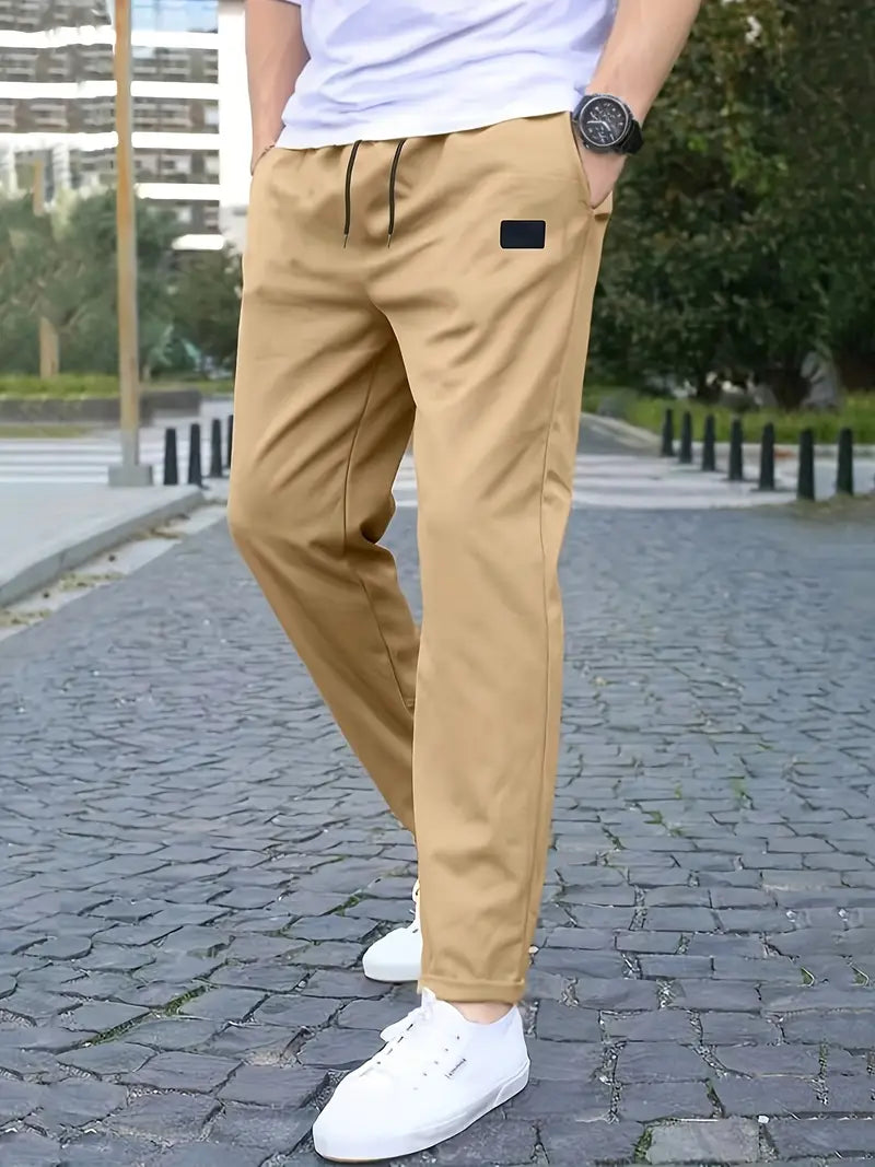 Schicke, sportliche Stretch-Jogginghose mit Kordelzug und lässiger Taille