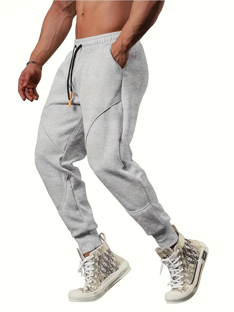 Fleece-Lined Casual Joggers mit Kordelzug – Herren, Sportlich, Mit Taschen