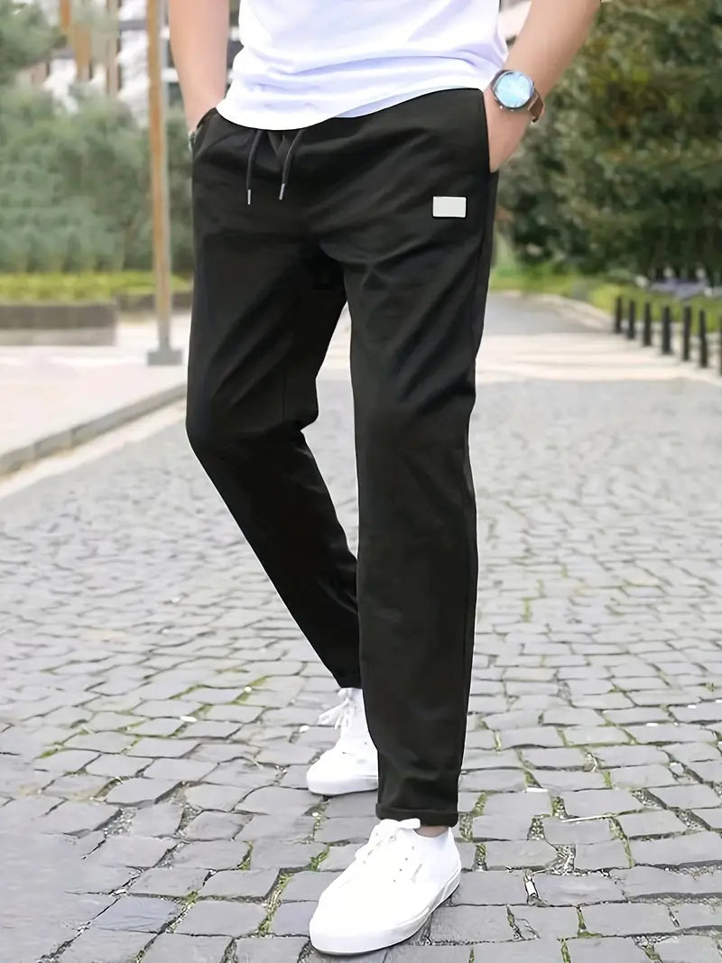 Schicke, sportliche Stretch-Jogginghose mit Kordelzug und lässiger Taille