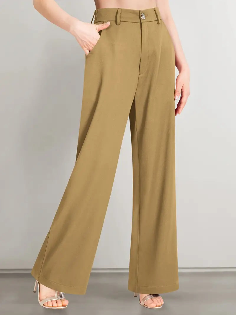 Elegante schräge Taschen Hose mit geradem Bein