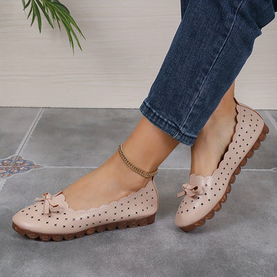 Rutschfeste Loafer mit Schleife – Atmungsaktive Sommer Flats