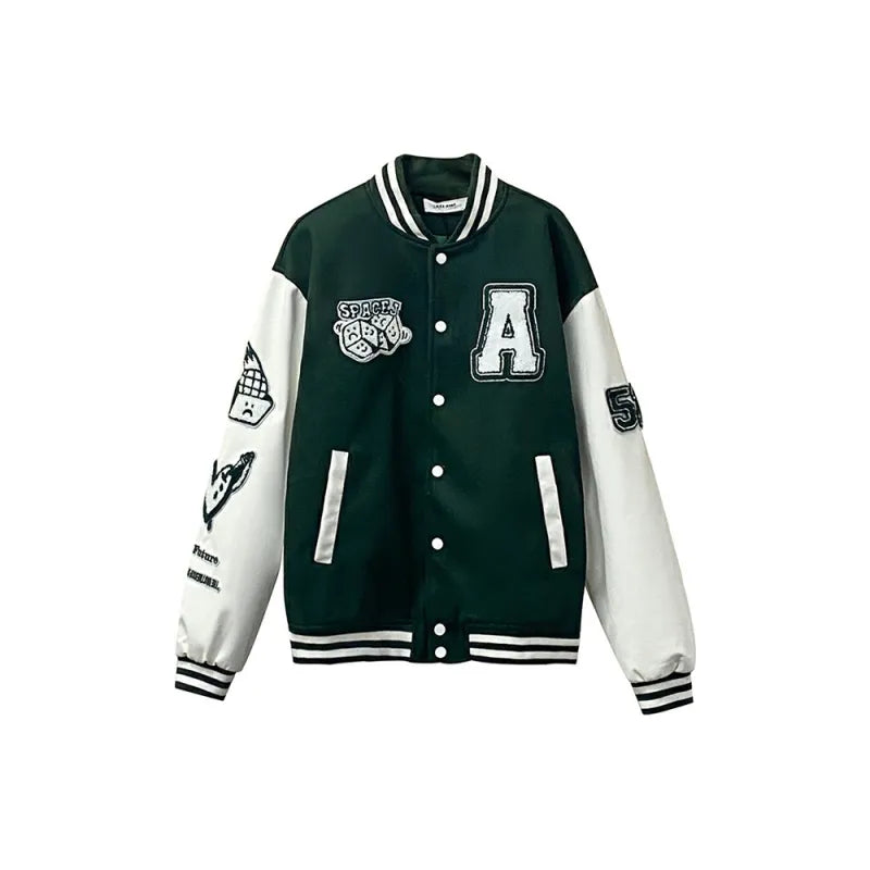 Reggie - Lässige Baseball-Kragen Mantel Varsity Jacke