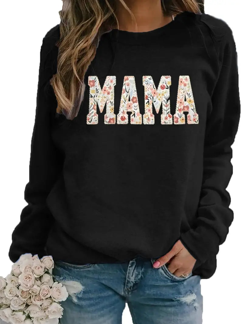 Blumen-Power-Sweatshirt mit entspannter Passform und Blumenmuster