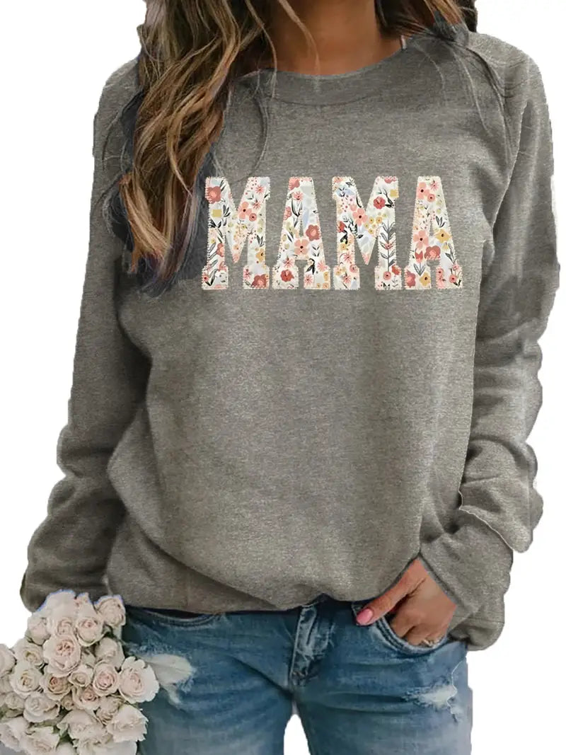 Blumen-Power-Sweatshirt mit entspannter Passform und Blumenmuster