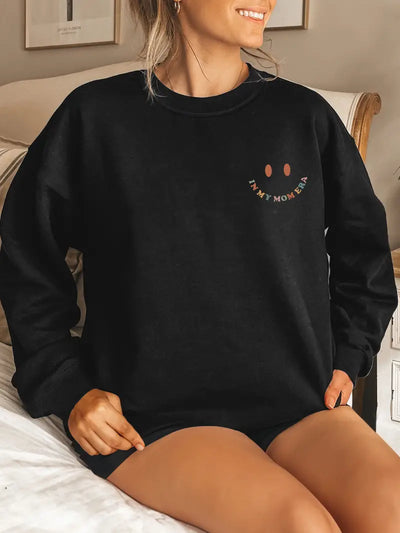 Stimmung & Gedeihen – Lässiges Sweatshirt mit Buchstaben-Print