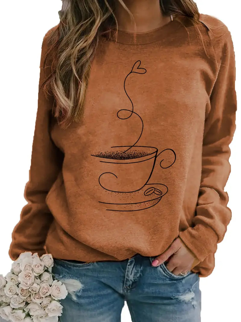 Sweatshirt mit Grafikdruck Künstlerischer Ausdruck