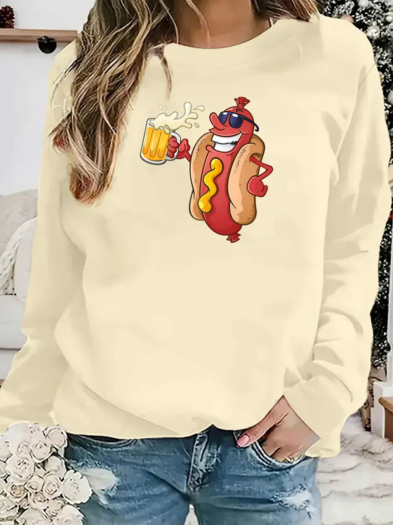 Sweatshirt mit Oktoberfest-Würstchenparty-Grafik