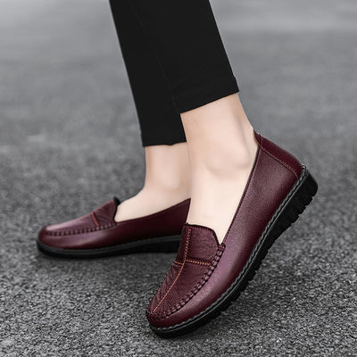 Damen Slip-On Loafer, Weiche Sohle, Rutschfeste Flache Schuhe