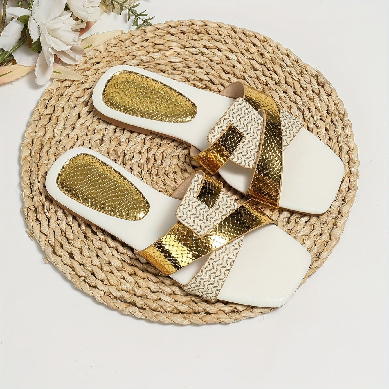 Farbenfrohe Slip-On Sandalen für Damen, Leicht und Rutschfest