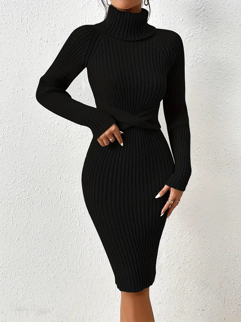 Bodycon-Pulloverkleid für kühlere Tage