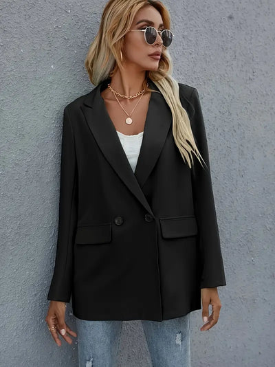 Damen Blazer mit Reverskragen, Doppelreihig - Elegant & Lässig