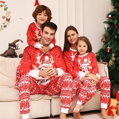 CheerSquad - Weihnachten Familie Matching Pyjama-Sets mit Rentier Full Front Print