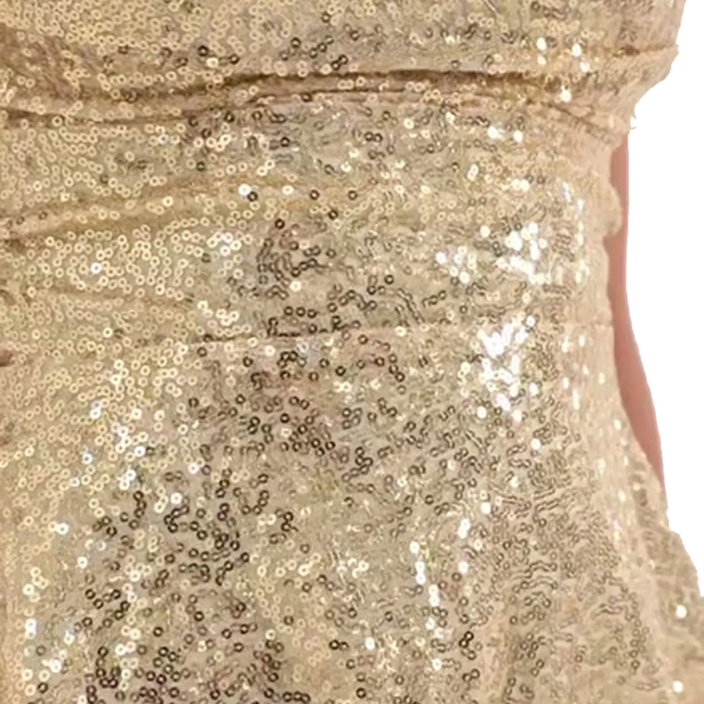 Schaukelnder Hals Rückenfreies Kleid mit doppeltem Boden in Gold