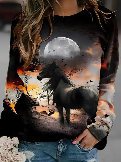 Reiterträume Pferd & Mond Sweatshirt