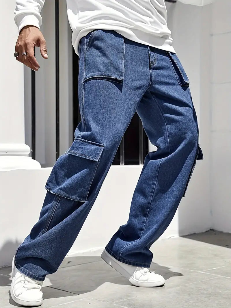 Streetstyle - Mittelschwere Denim-Wäsche, Flap-Taschen