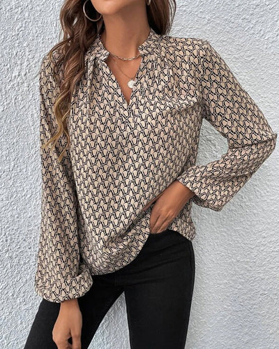 Stil & Komfort Larissa's': Einzigartige Print-Bluse mit Puffärmel