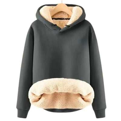 Jenifo - Damen-Sherpa-Fleece-Hoodie