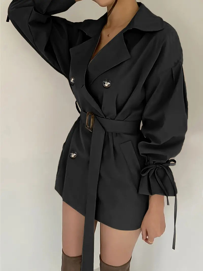 Zweireihiger Trenchcoat mit Revers