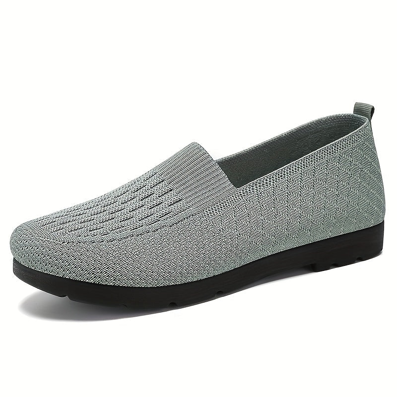 Leichte Slip-On Loafer für Damen – Atmungsaktives Strick-Obermaterial