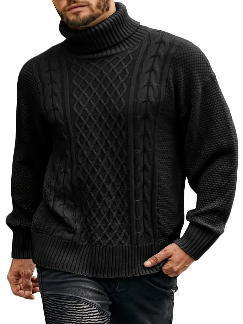 Standard Plain Turtleneck Herren-Pullover für Winter