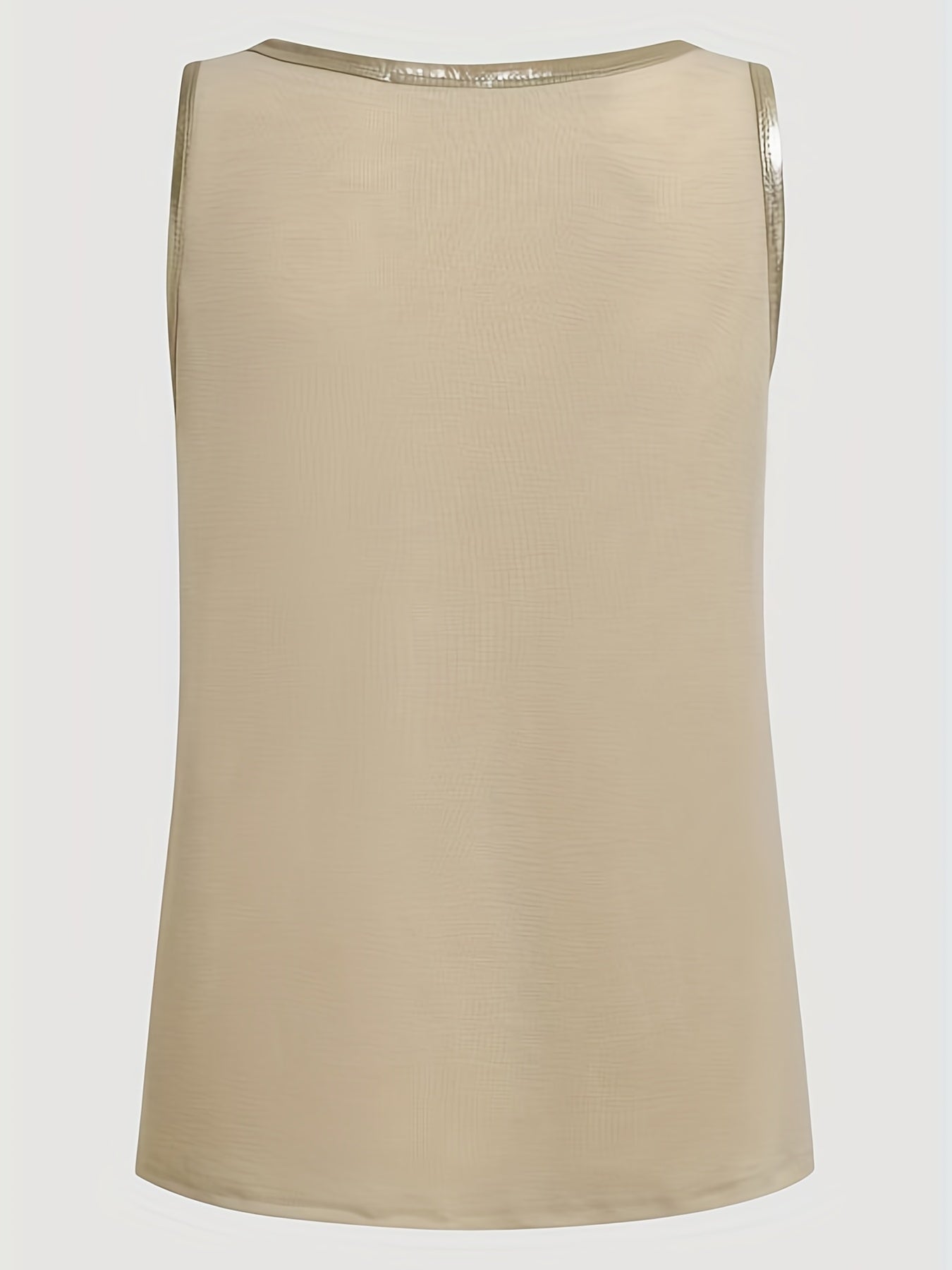 Kontrastsaum Ärmellos Lässig Damen Sommer Tanktop