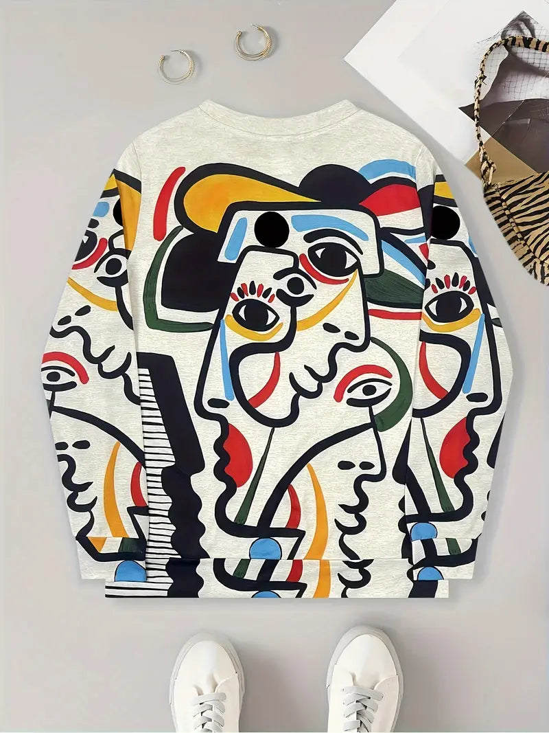 Artistic Sweatshirt mit Aufdruck Abstrakt