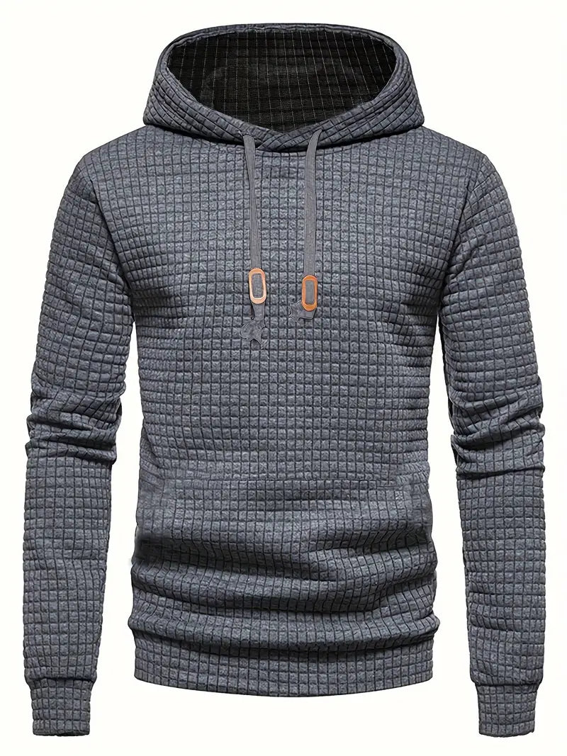 Adie - Unifarbener Hoodie mit Waffelmuster