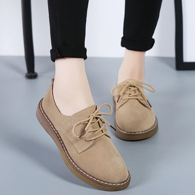 Damen Loafers aus Kunstleder – Bequeme & Atmungsaktive Schnürschuhe