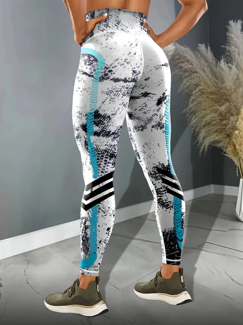 Graffiti-Druck Schlankheits-Yoga-Leggings