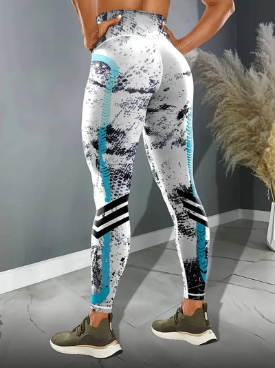 Graffiti-Druck Schlankheits-Yoga-Leggings