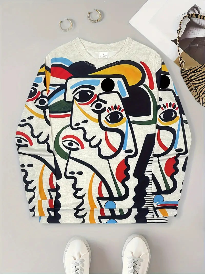 Artistic Sweatshirt mit Aufdruck Abstrakt