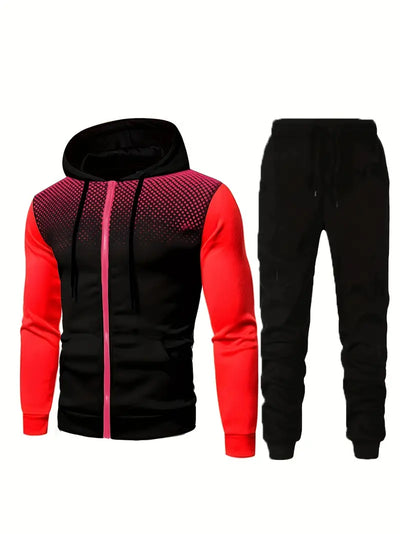 Philip - Sportliche Herren-Grafik-Jacke mit Kapuze und Jogginghose mit Kordelzug im Set