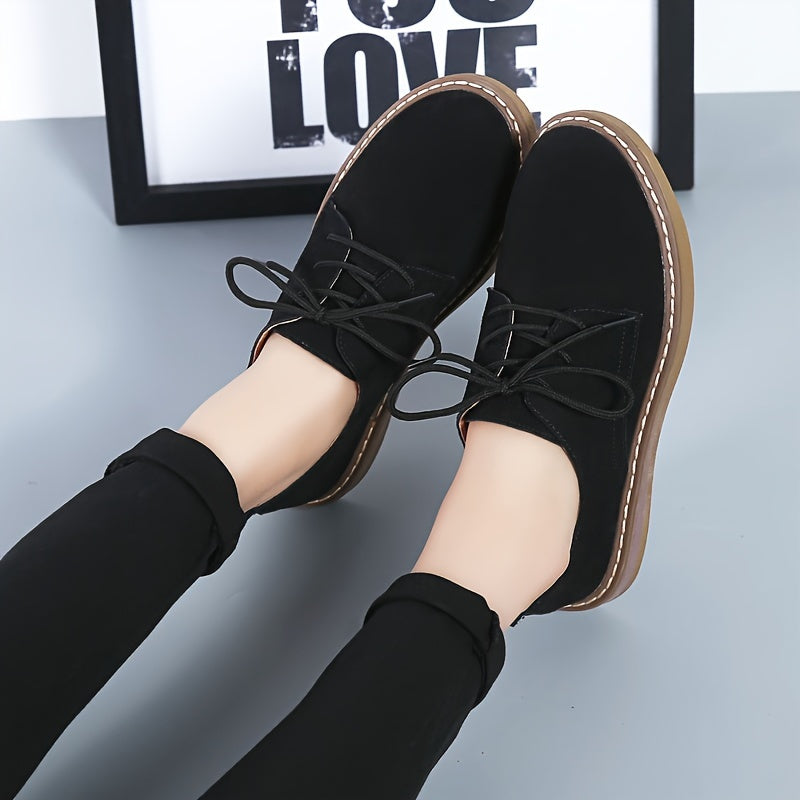 Damen Loafers aus Kunstleder – Bequeme & Atmungsaktive Schnürschuhe