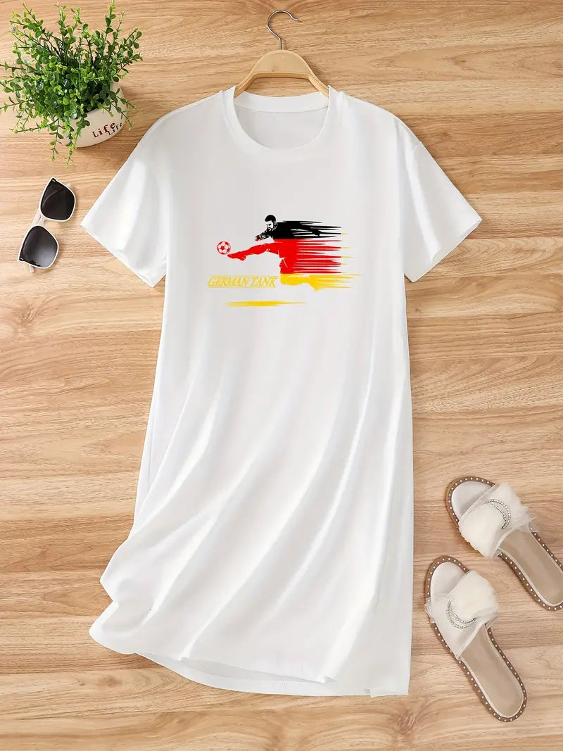 Sommermode Fußball Fan Tee Kleid