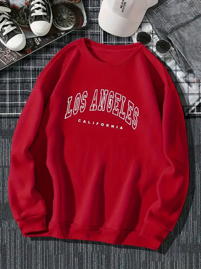 Sweatshirt mit Los Angeles-Uni-Aufdruck für den Herbst