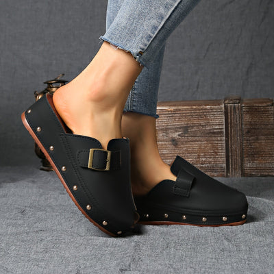 Bequeme Sommer Plateau-Schuhe mit Schnallenriemen Offenem Zeh