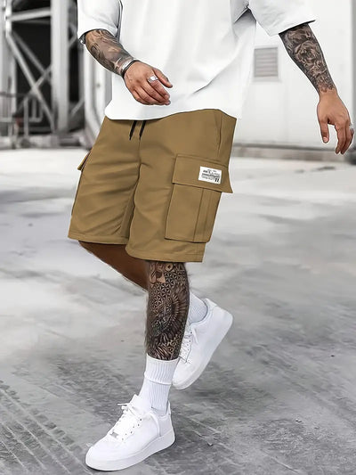 Lässige Cargo-Shorts mit verstellbarem Kordelzug