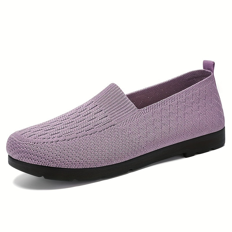 Leichte Slip-On Loafer für Damen – Atmungsaktives Strick-Obermaterial