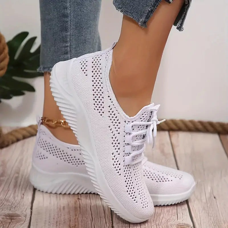 Weiß Atmungsaktive Mesh Turnschuhe