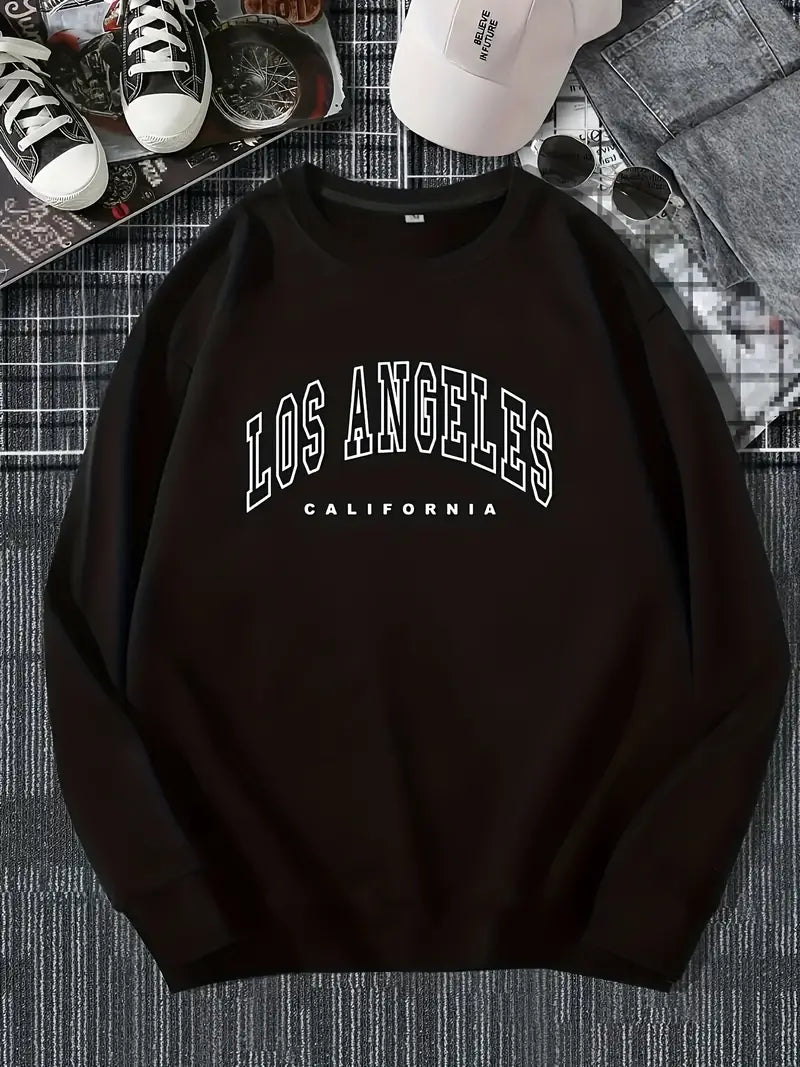 Sweatshirt mit Los Angeles-Uni-Aufdruck für den Herbst