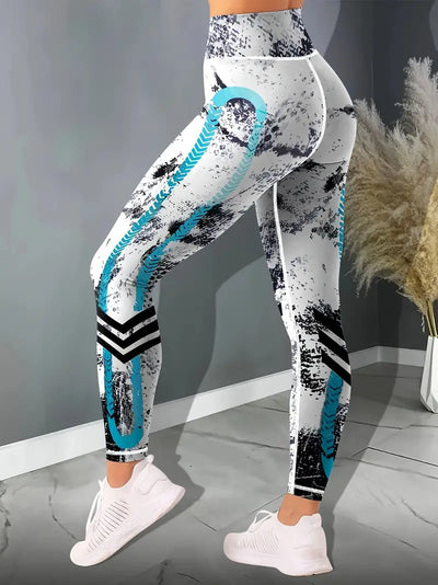 Graffiti-Druck Schlankheits-Yoga-Leggings