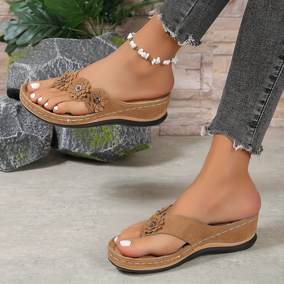 Blumen Badelatschen – Bequeme Sommer Slipper für Strand & Freizeit