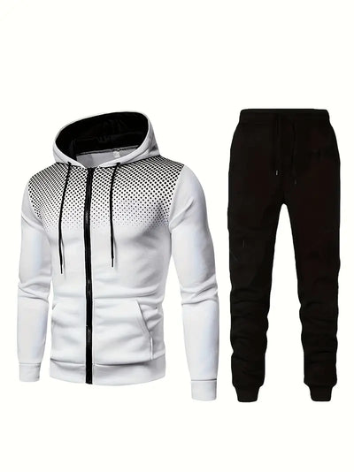 Philip - Sportliche Herren-Grafik-Jacke mit Kapuze und Jogginghose mit Kordelzug im Set