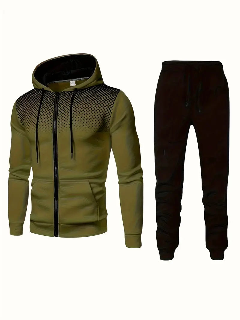 Philip - Sportliche Herren-Grafik-Jacke mit Kapuze und Jogginghose mit Kordelzug im Set