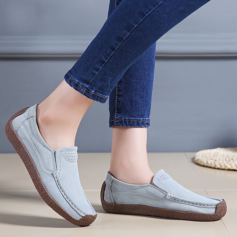 Leichte Damen Loafers, Geschlossene Slip-On Schuhe, Modische Gehstiefel